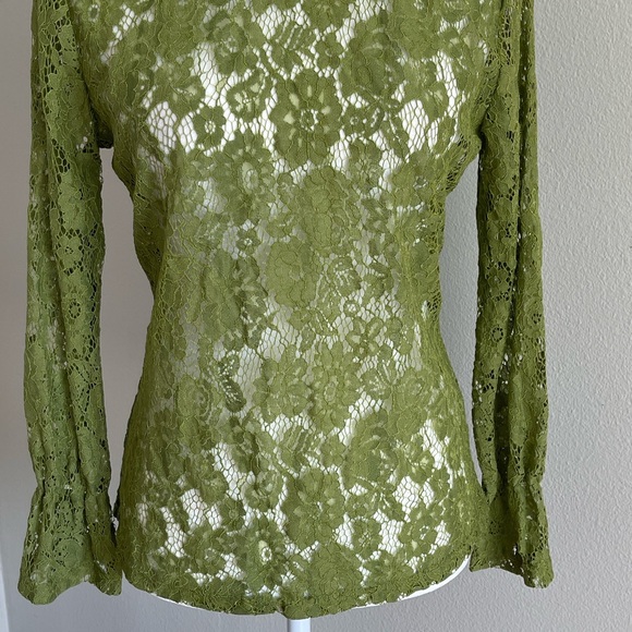 Elegant Green Lace Top - Picture 3 of 7